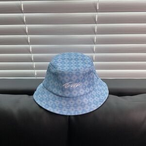 RARE EVOL by Future Hendrix Monogram Pattern Bucket Hat Blue White OSFM